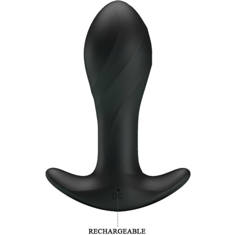 Pretty Love - Vibrador Anal Preto Preto Amor
