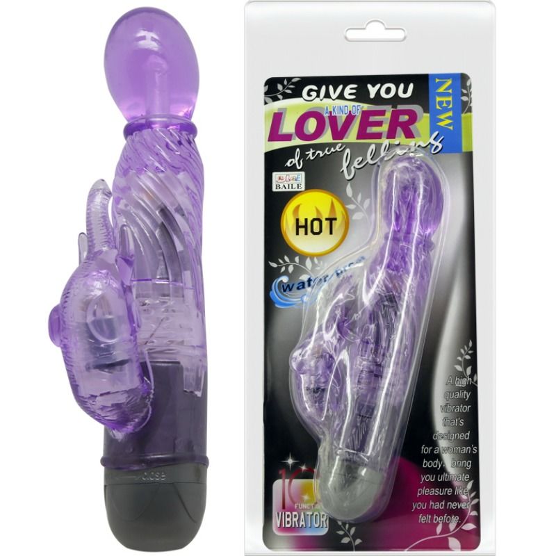 Darlhe Un Tipo de Vibrador Amante con Conejo Lila 10 Modos