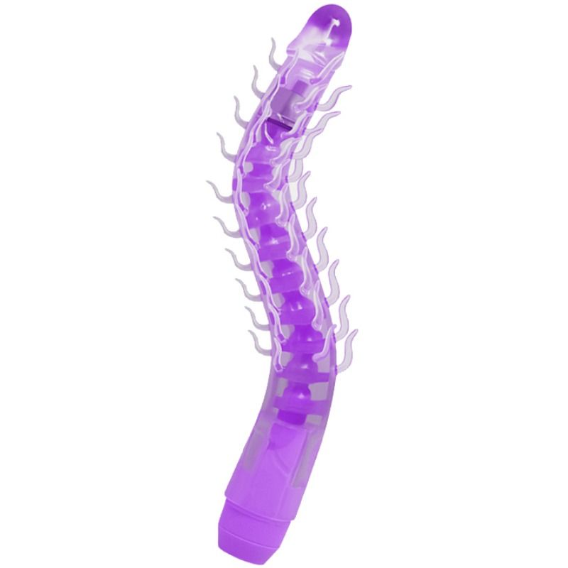 Baile Flexi Vibe Dildo Vibrador Sensual de Columna Flexible Lila 23.5 cm