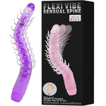 Baile Flexi Vibe Dildo Vibrador Sensual de Columna Flexible Lila 23.5 cm