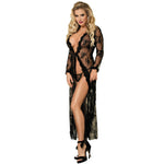 Subblime Babydoll Peignoir Floral Design One Size