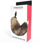 Darkness Cauda Natural Com Plug Anal de Silicone 10 Cm