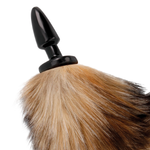 Darkness Cauda Natural Com Plug Anal de Silicone 10 Cm