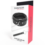 Darkness Colar de Couro Macio Com Corrente