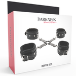Darkness Algemas de Couro para Pés e Mãos Pretas