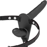 Fetish Submissive Harness Penetração Dupla Preta