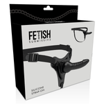 Arnés fetichista sumiso de silicona negro realista de 16 cm