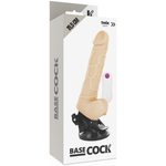 Vibrador Realista Basecock Control Remoto Natural Con Testículos 19.5 Cm -o- 4 Cm