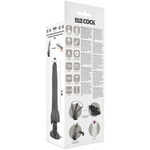 Basecock Vibrador de Control Remoto Realista Negro 19 Cm -o- 4 Cm