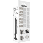 Vibrador Basecock de Control Remoto Realista Negro 20 Cm -o- 4 Cm
