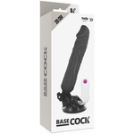 Vibrador Basecock de Control Remoto Realista Negro 20 Cm -o- 4 Cm