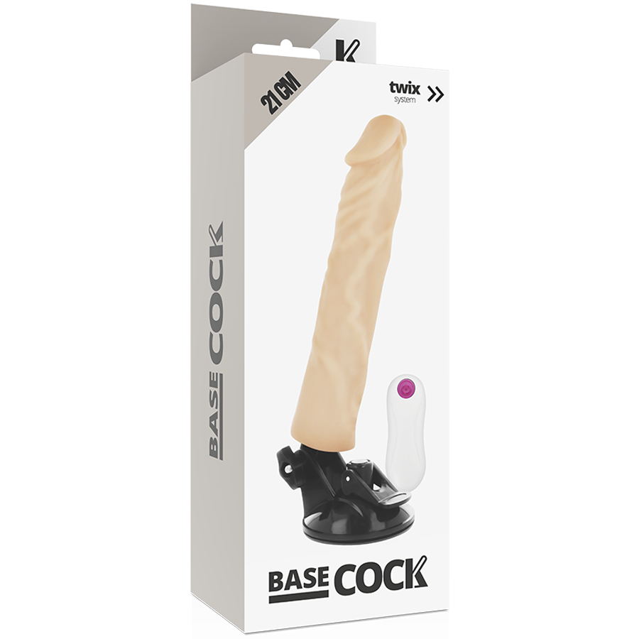Basecock Vibrador Realista Control Remoto Natural 21 cm -o- 4 cm