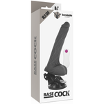 Vibrador Articulado Basecock Negro 18.5 cm -o- 4 cm con Mando a Distancia