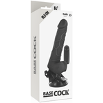Basecock - Controle Remoto Vibrador Realístico Preto 18.5 cm -O- 4cm