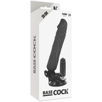 Basecock - Controle Remoto Vibrador Realístico Preto 20 cm -O- 4 cm
