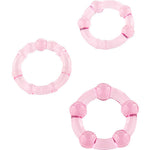 Seven Creations - Conjunto de Três Anéis Para Pénis Rosa