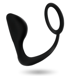 Addicted Toys - Plug Anal com Anel de Pênis Preto