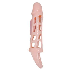 Baile - Capa Extensora de Pênis com Vibração e Alça Natural 13.5 cm