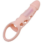 Baile Capa Extensora de Pénis Com Vibração e Ala Natural 13.5 cm
