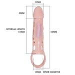 Baile Capa Extensora de Pénis Com Vibração e Ala Natural 13.5 cm