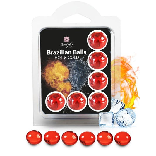 Secretplay Conjunto 6 Bolas Brasileiras Efeito Quente e Frio