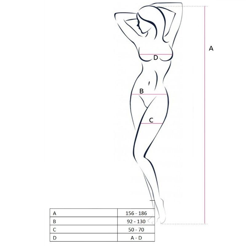Passion - Woman Bs053 Bodystock Branco Tamanho Único