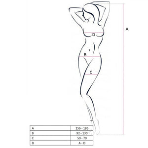 Passion - Woman BS055 Bodystock Branco Tamanho Único