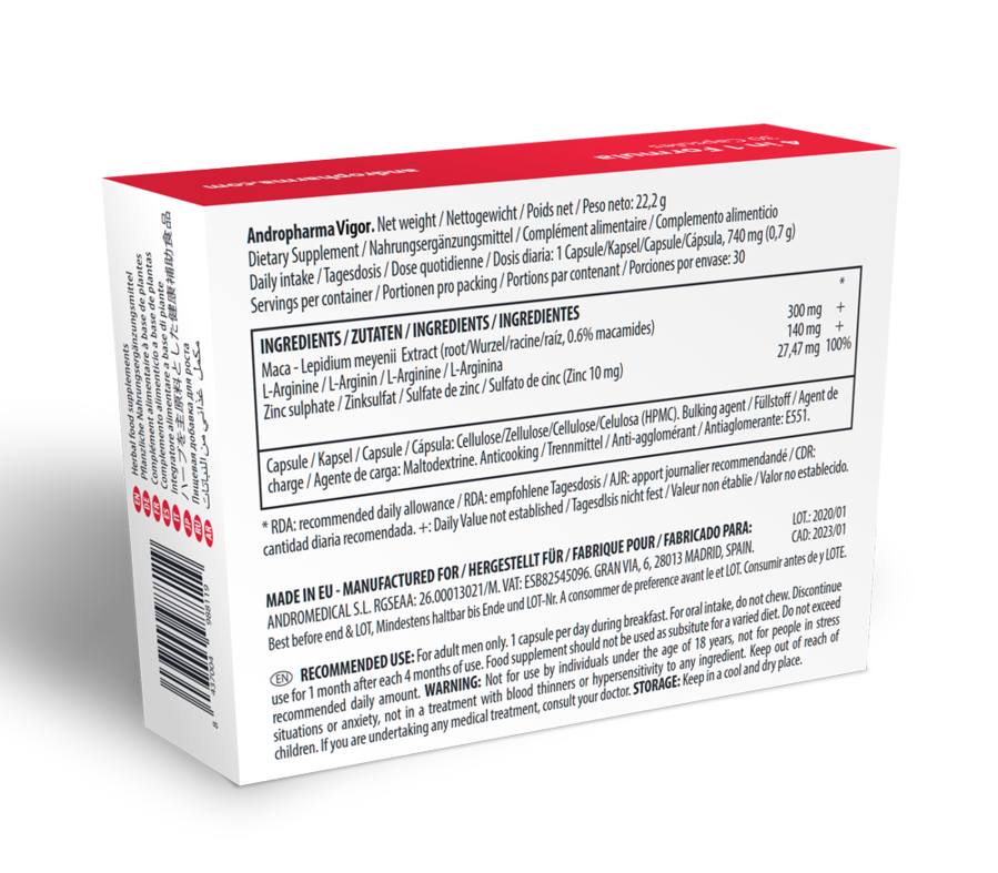 Andropharma Vigor - Suplemento de Aumento da Libido