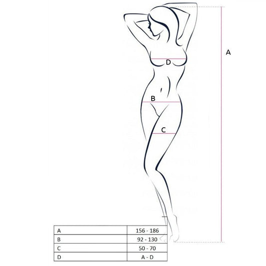 Passion - Woman Bs050 Bodystock Branco Tamanho Único