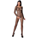 Passion - Mujer Bs068 Bodystocking Negro Talla Única