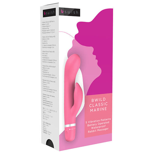 B Swish Bwild Clásico Marine Conejo Vibrador Guayaba