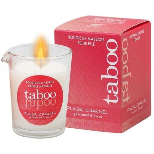 Vela de masaje Taboo de Ruf con aroma de flor de cacao Plaisir Charnel