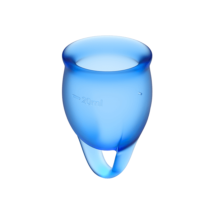 Satisfyer - Copo Menstrual Feel Confident Azul Escuro 15 + 20 ml