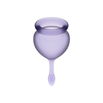 SATISFYER - FEEL GOOD COPO MENSTRUAL ROXO 15 + 20 ML