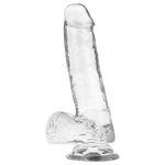 X Ray Dildo Transparente Com Bolas 18.5 Cm -o- 3.8 Cm