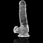 X Ray Dildo Transparente Com Bolas 18.5 Cm -o- 3.8 Cm