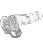 X Ray Dildo Transparente Com Bolas 18.5 Cm -o- 3.8 Cm