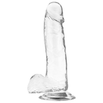 X Ray Dildo Transparente Com Bolas 20 Cm -o- 4.5 Cm