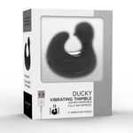 Black&Silver - Dedal de Pato Estimulante de Silicone Recarregável Duckymania