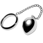 Anillo de gallo de metal duro de 50mm + cadena con bola de metal