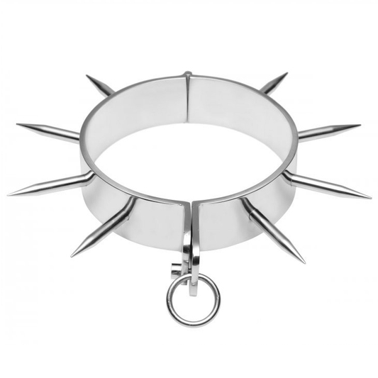 Metal Hard Colar de Escravo Bdsm Com Pontos