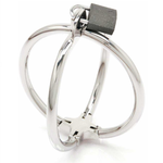 Metal Hard Esposas de Acero Inoxidable Criss Cross