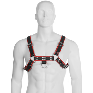 Leather Body - Corrente Arnes III Preto/Vermelho