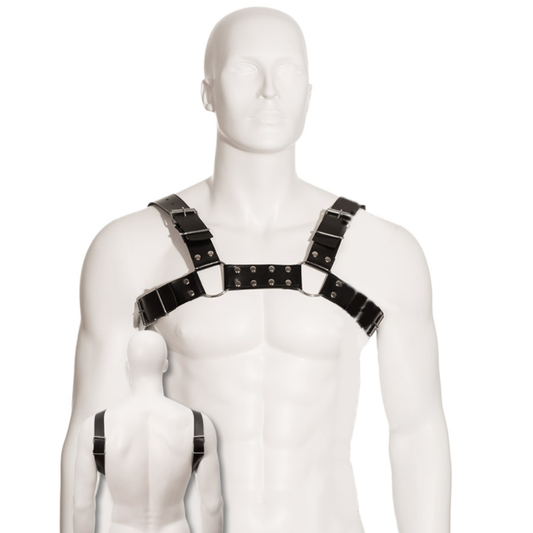 Leather Body Chicote de Co de Couro Negro