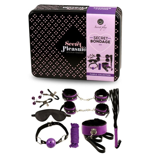 Secretplay Bdsm Set 8pcs Morado / Negro.