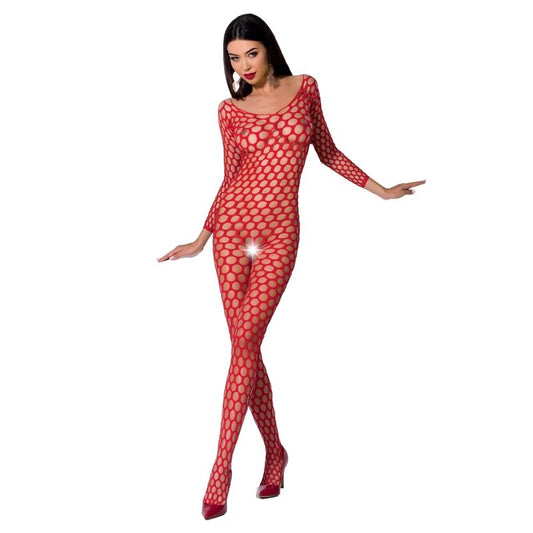 Passion - Woman Bs077 Bodystocking Tamanho Único Vermelho