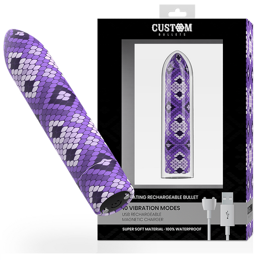 Bala recargable magnética Serpiente Púrpura Personalizada 10v