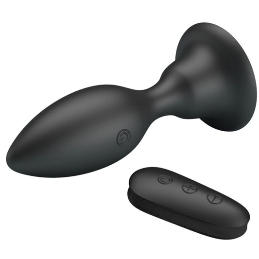 Mr Play Plug Anal Com Controle Remoto Vibrao Preto