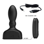 Mr Play Controle Remoto de Plug Anal Inflvel Preto