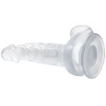 Dildo Realista Con Ventosa y Testículos 16.7 cm Transparente